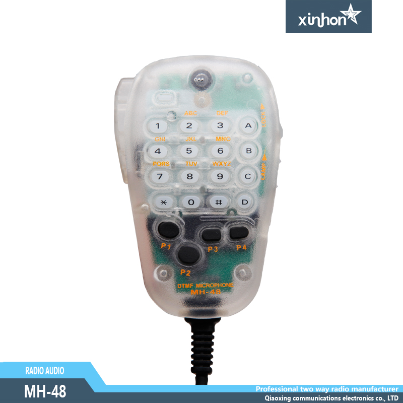 MH-48 话筒 透明款 车载麦克风 适配八重洲 FT系列车载台
